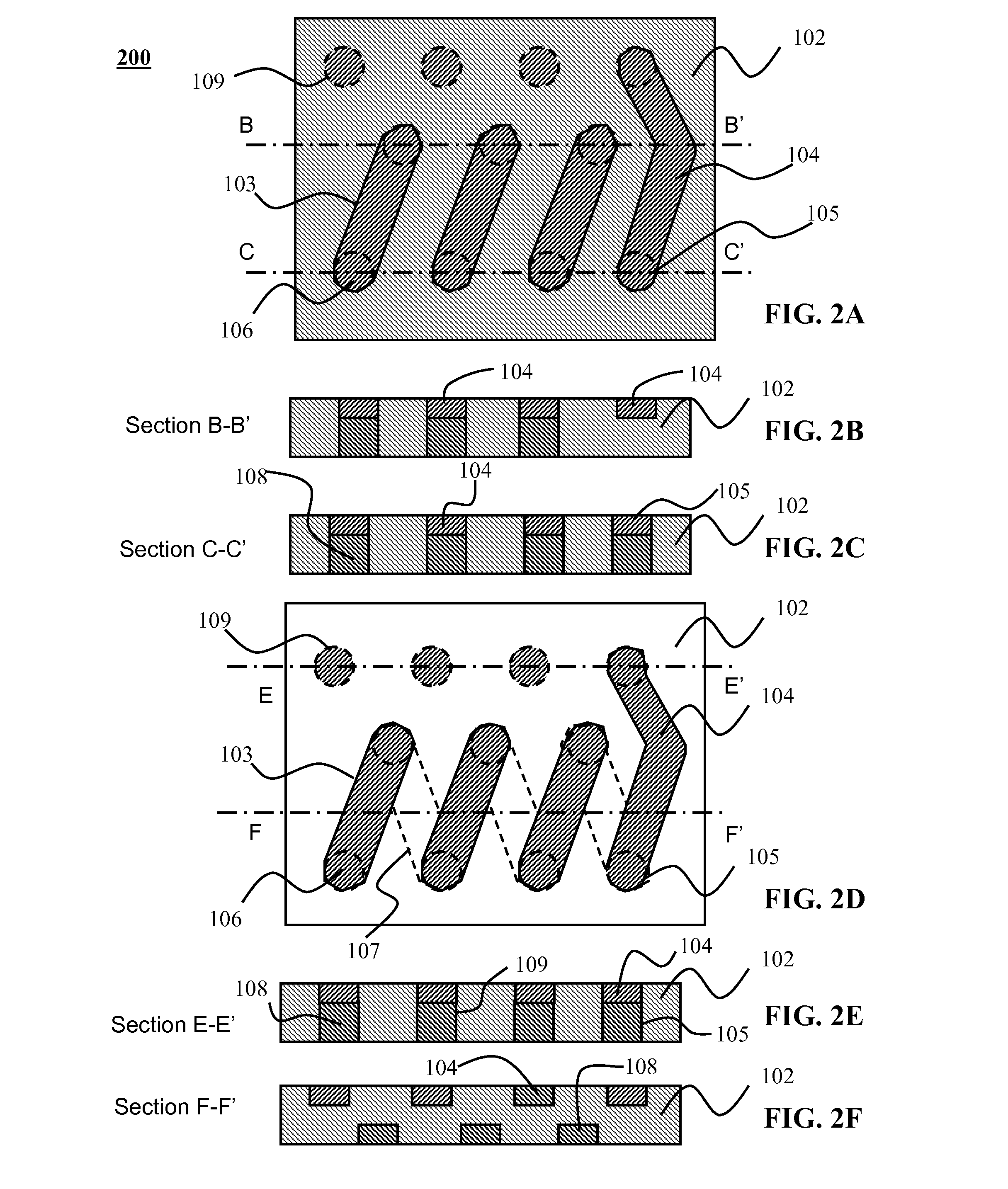 Planar grooved power inductor structure and method