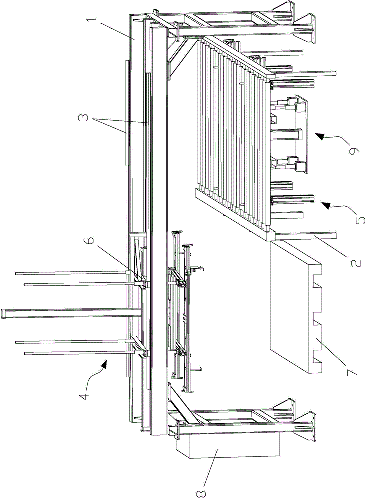 Stacker crane with automatic delivery of single station for flat plate collector