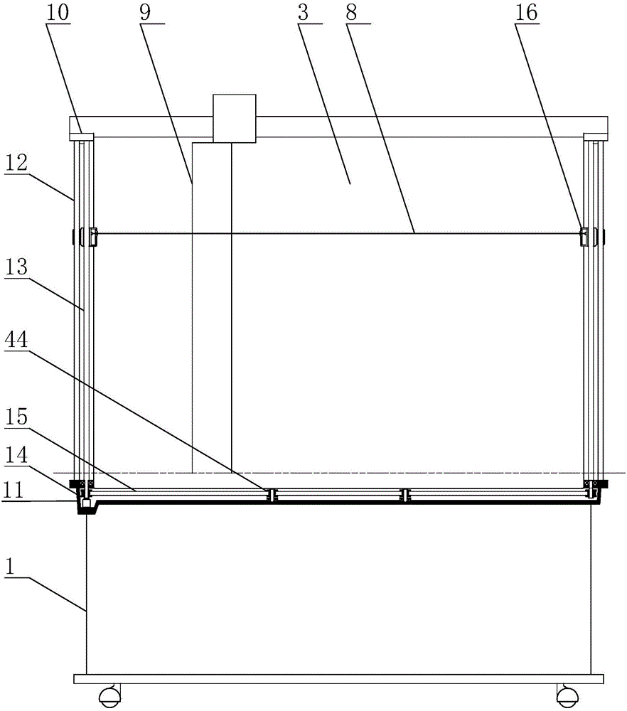 Rear projection type projecting and teaching integrated device