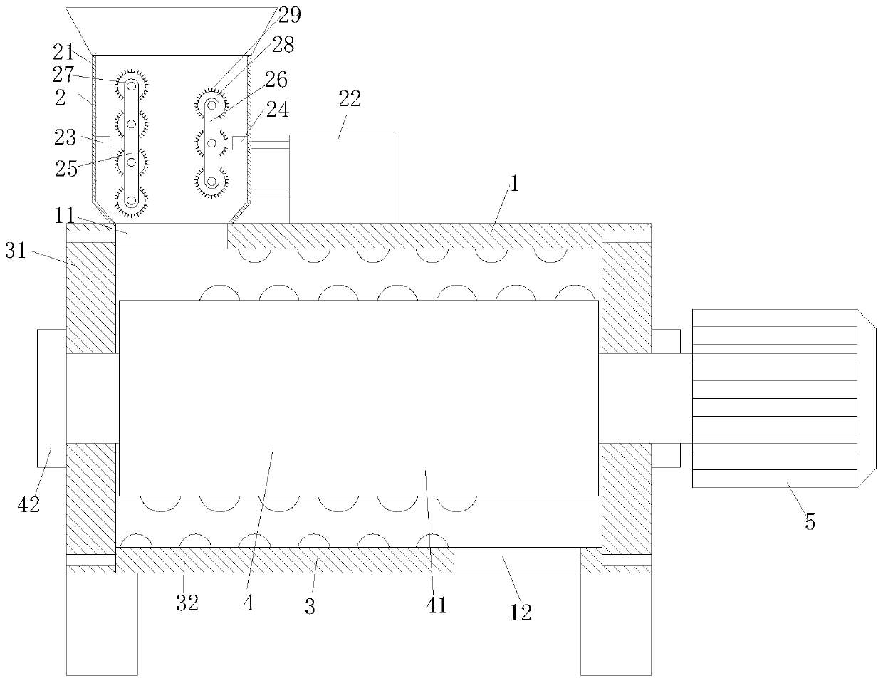 Polypeptide adding device for preparing stewed meat