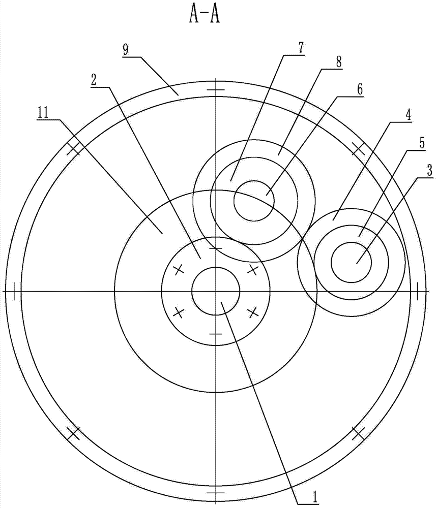 Speed increase gear drive mechanism of speed increase device of circulation type forward and backward turning and variable speed vacuum compressor