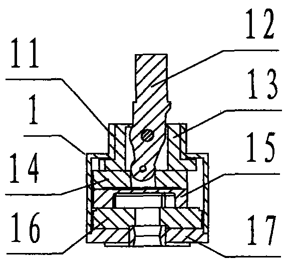 A four-way switching hot and cold mixing faucet