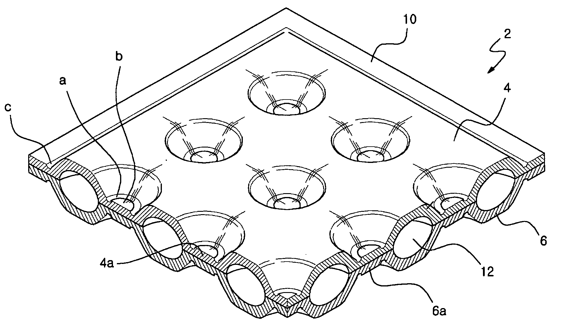 Heating system of floating structure including heating panel having round to elliptic inner fluid pathway