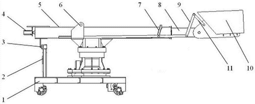 A uniform automatic feeding device for a large melting furnace