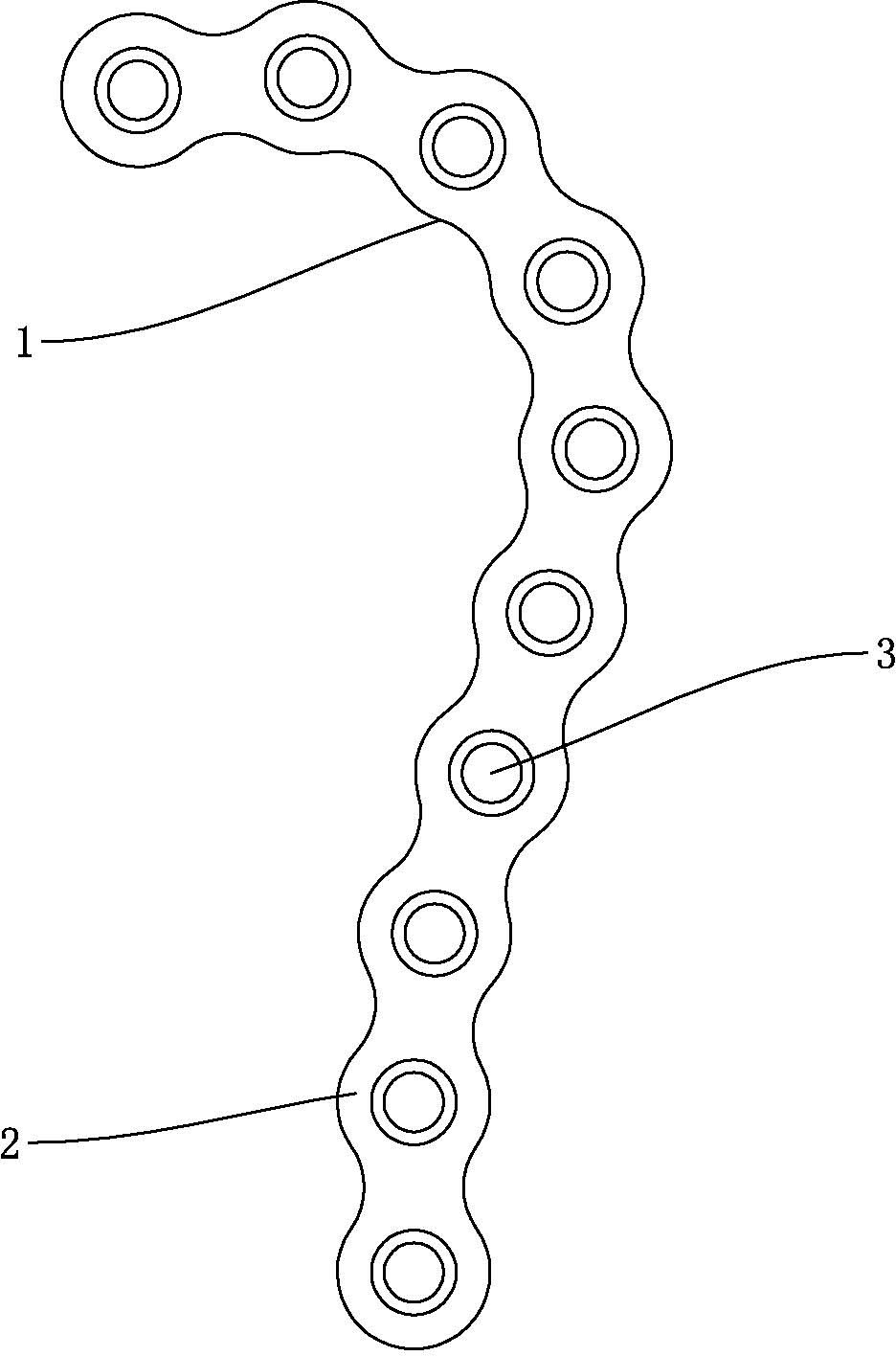 Steel plate for posterior column of acetabulum