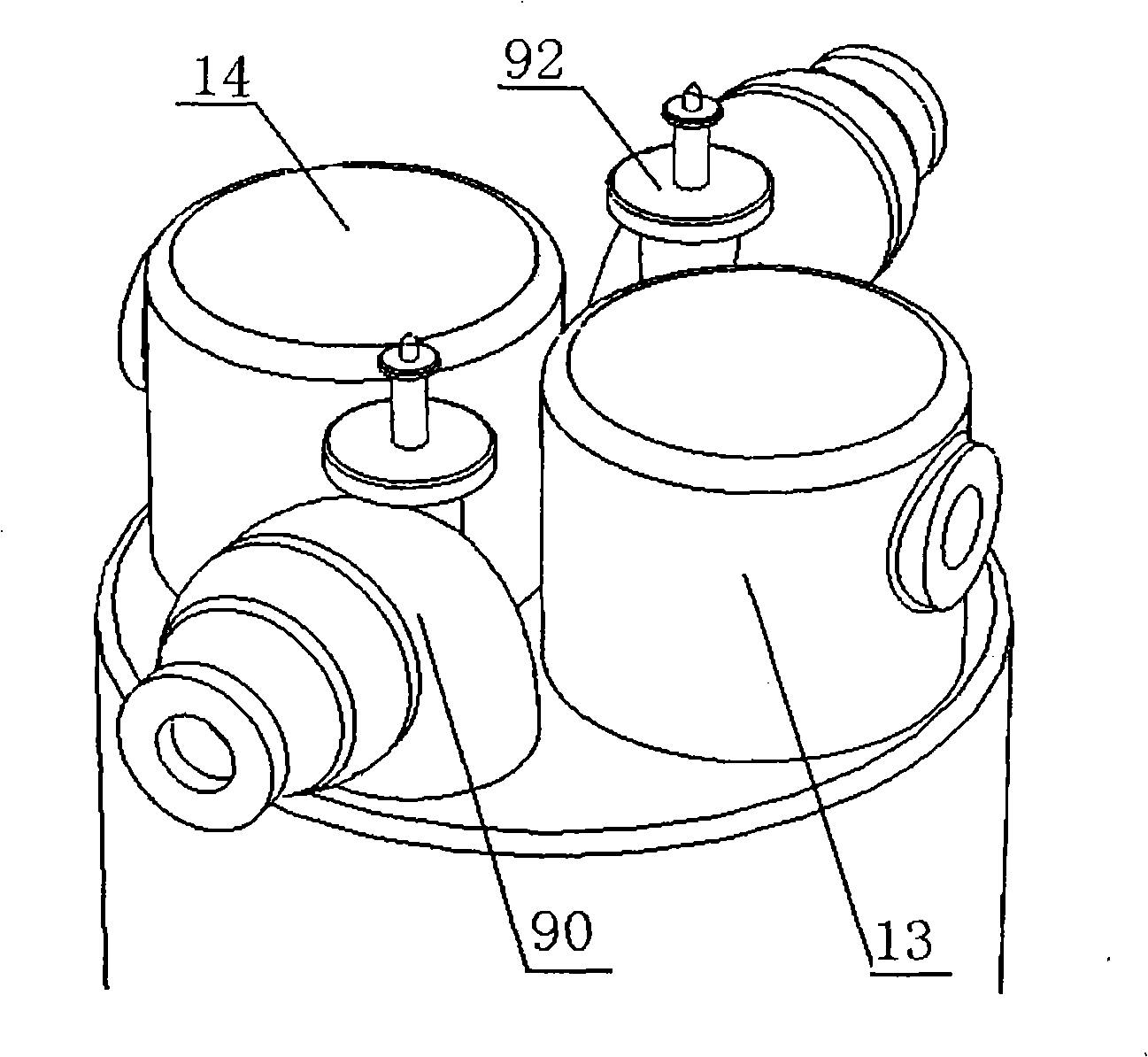 Compressed air heat-linkage energy-storage system based on reversible air engine