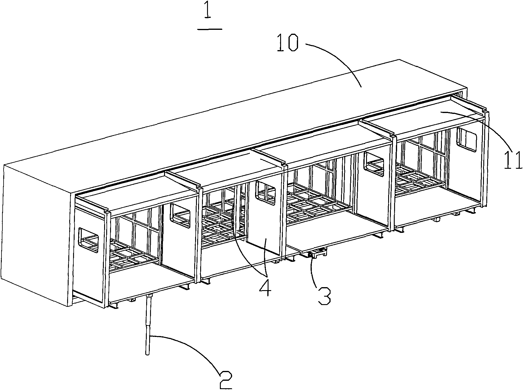 Container medical examination box body