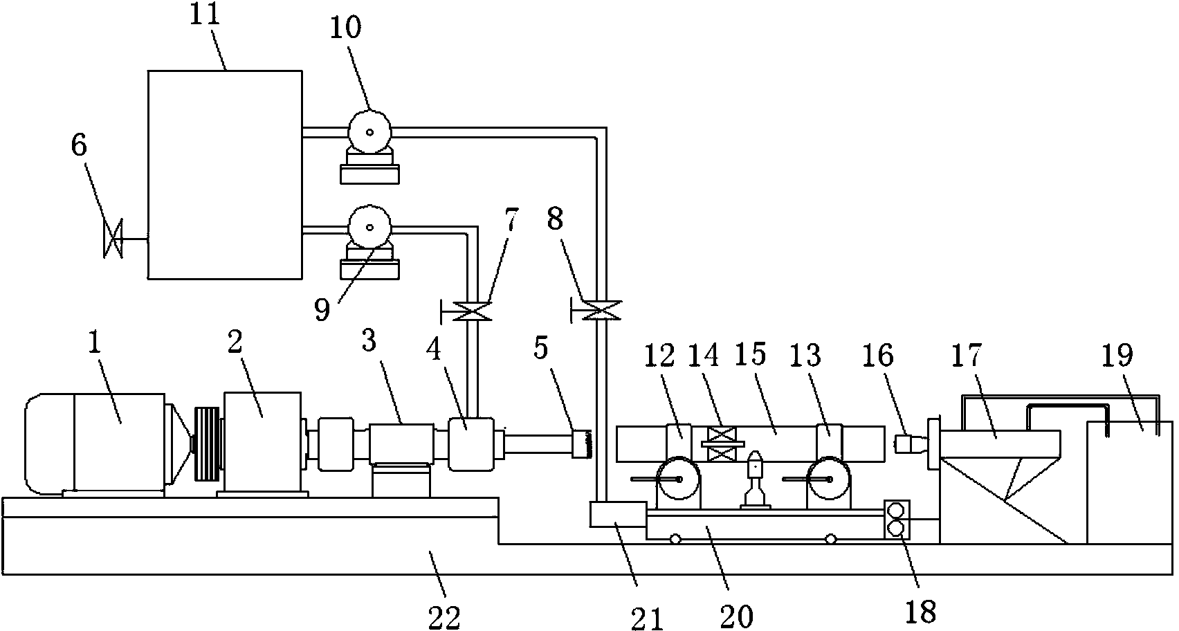 Downhole tool ground milling test system and downhole tool milling method