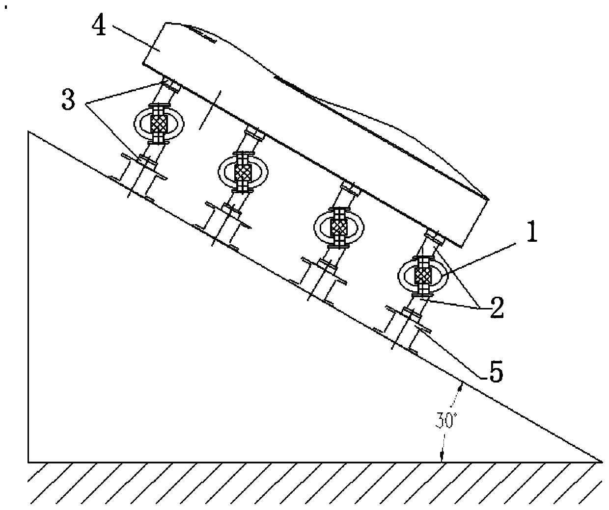 Strong impact test adjusting device and method suitable for carrier-based electronic equipment