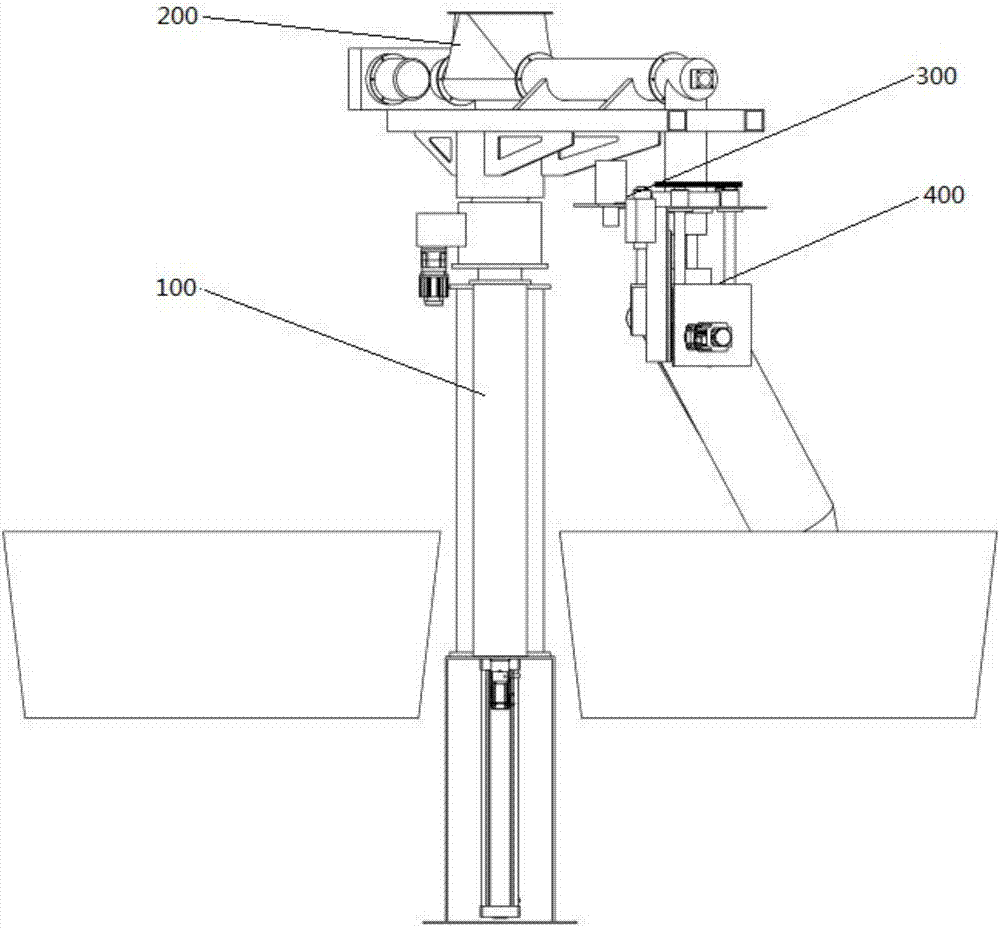 Full-automatic rice steamer loading robot for evenly paving materials