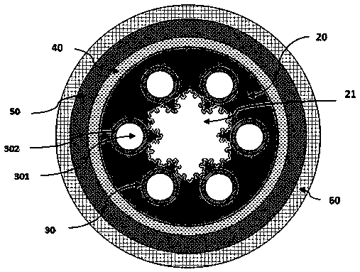 Cable with cavity