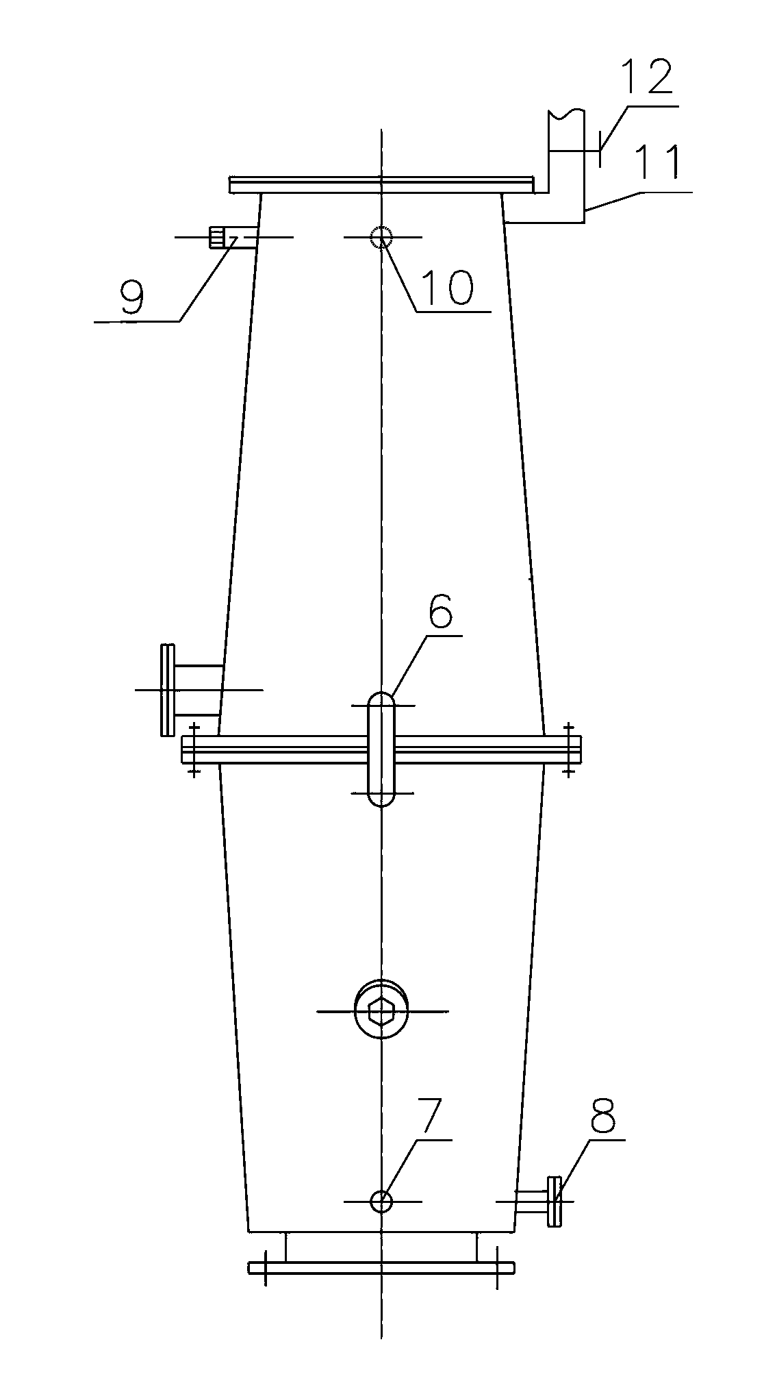 Cooling water jacket of pot type calcining furnace