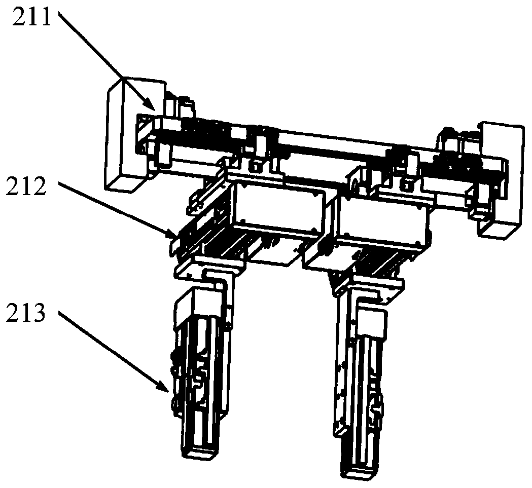 Flexible OLED display screen terminal area automatic ejector-pin film-tearing device