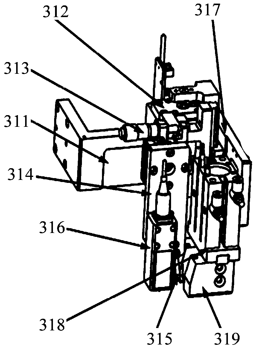 Flexible OLED display screen terminal area automatic ejector-pin film-tearing device