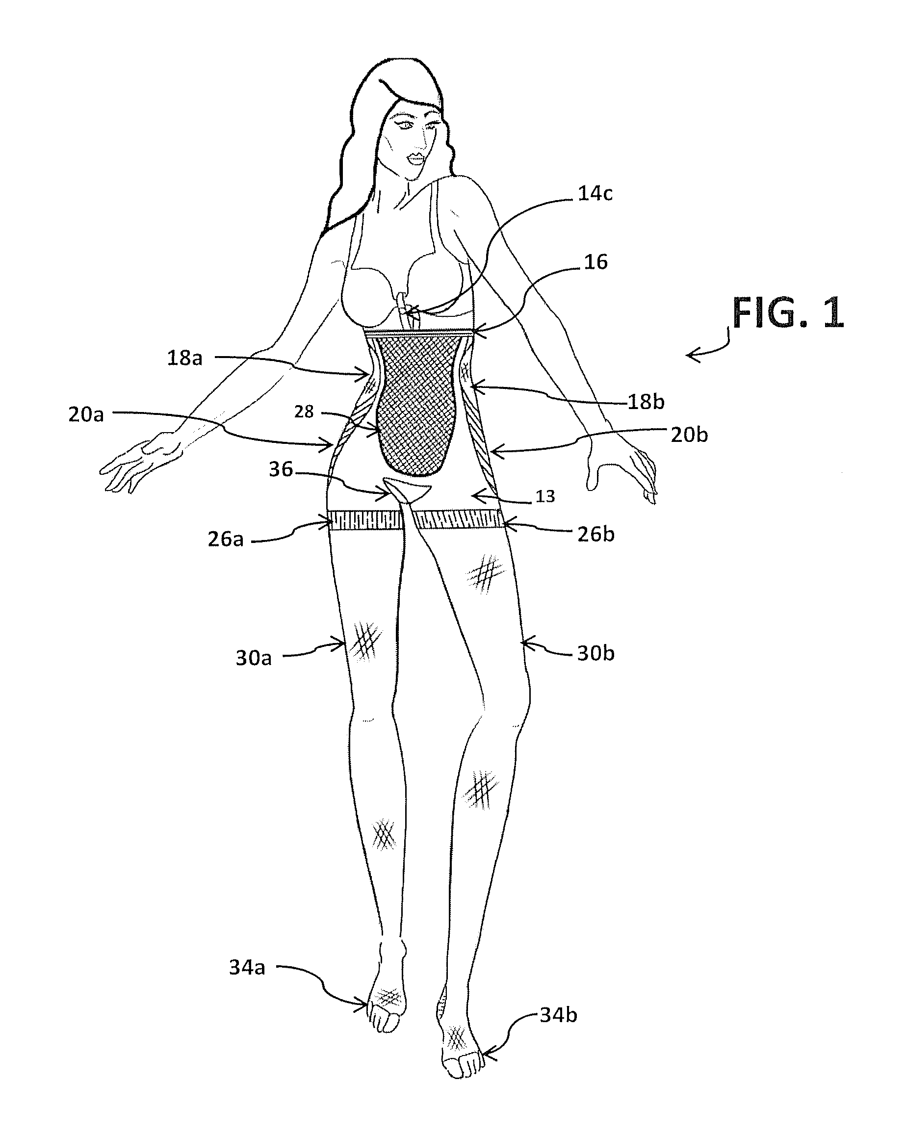 Butt enhancing hosiery under garment