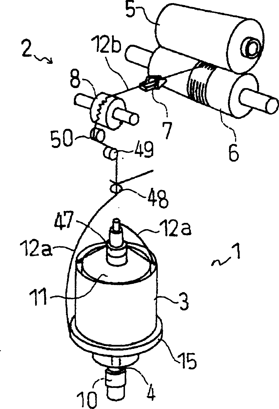 Single spindle driven multiple twisting frame