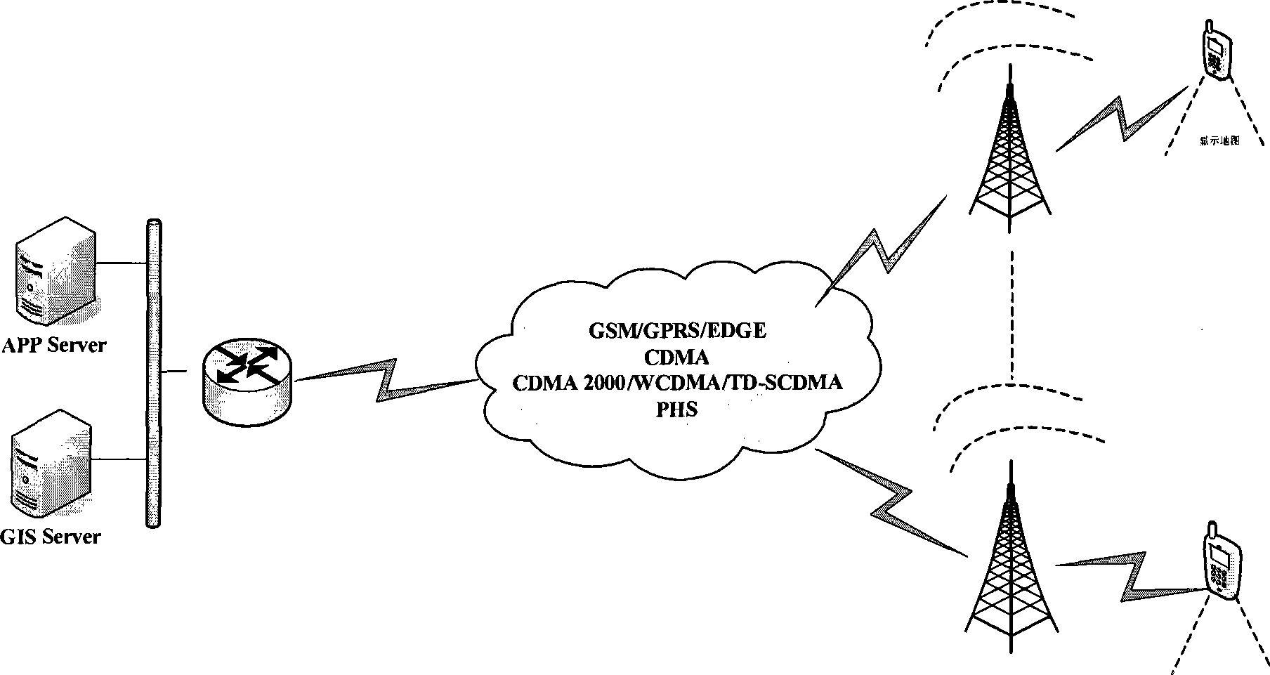 Map data processing method, system and mobile terminal based on mobile terminal