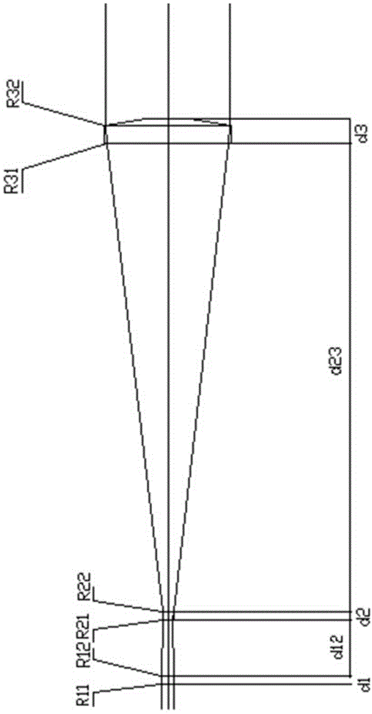 Refracting-reflecting type variable zoom laser expanding and collimating system