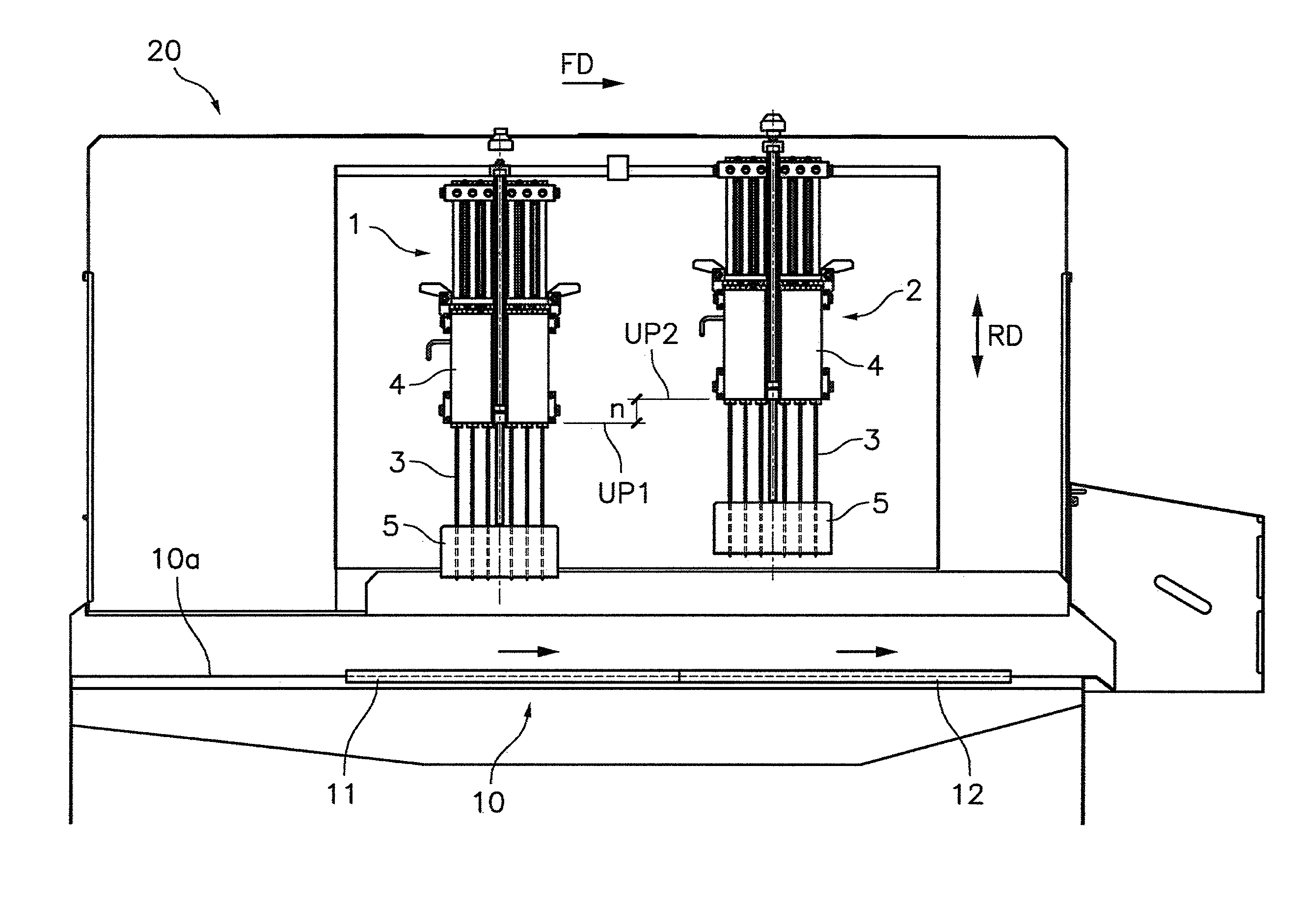 Injecting machine for injecting brine into meat pieces