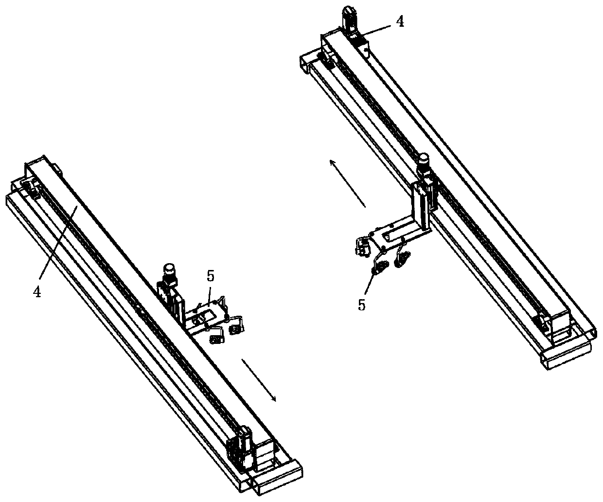 Staggered spraying machine and staggered spraying process