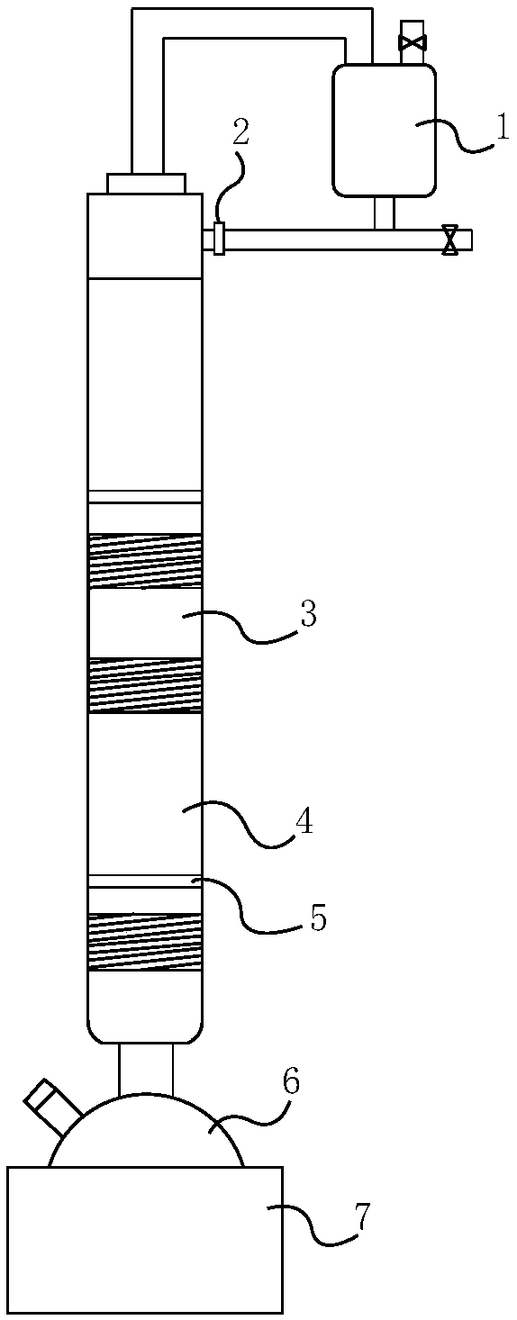 Random packing tower for high-precision separation