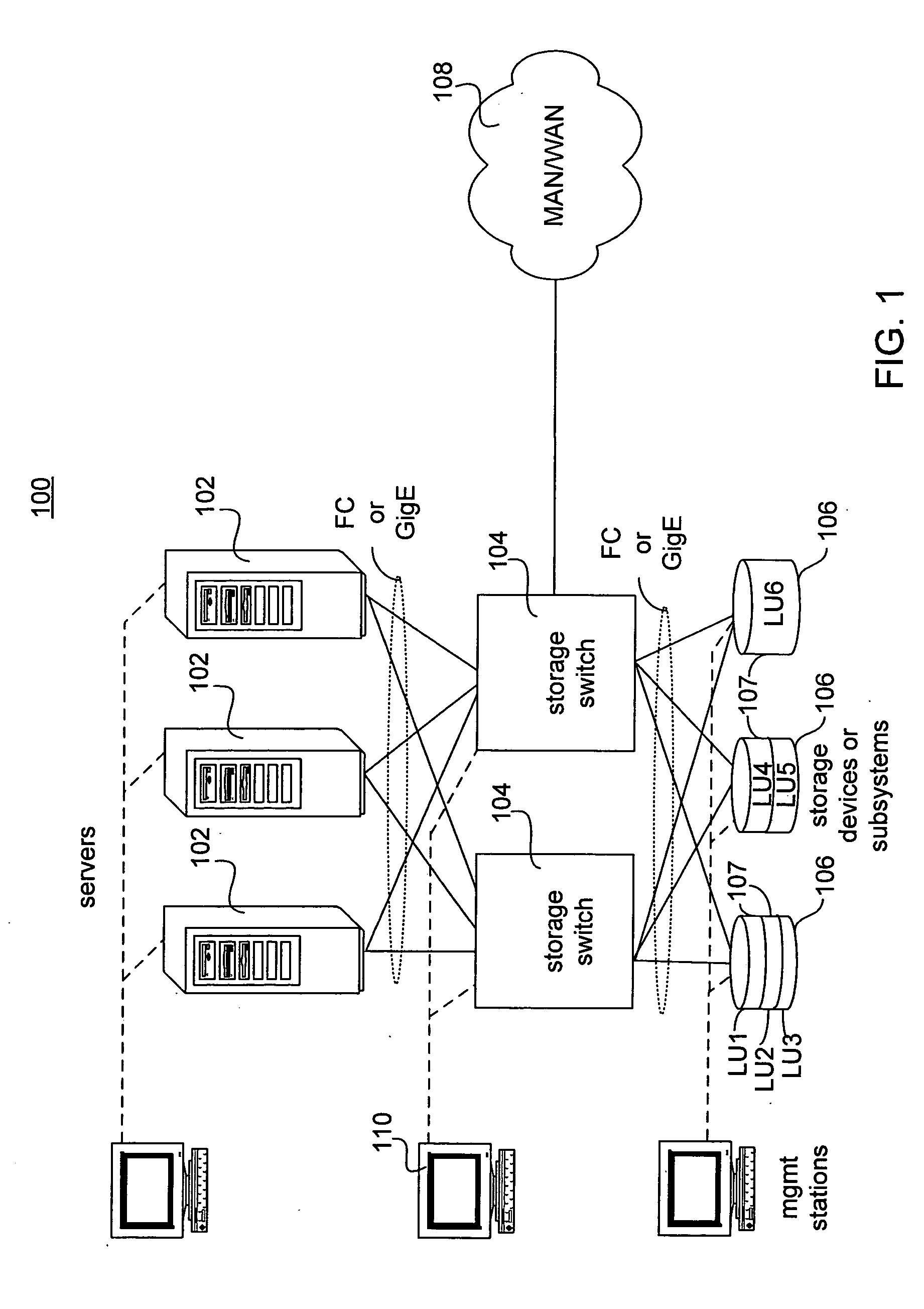 Storage switch asynchronous replication