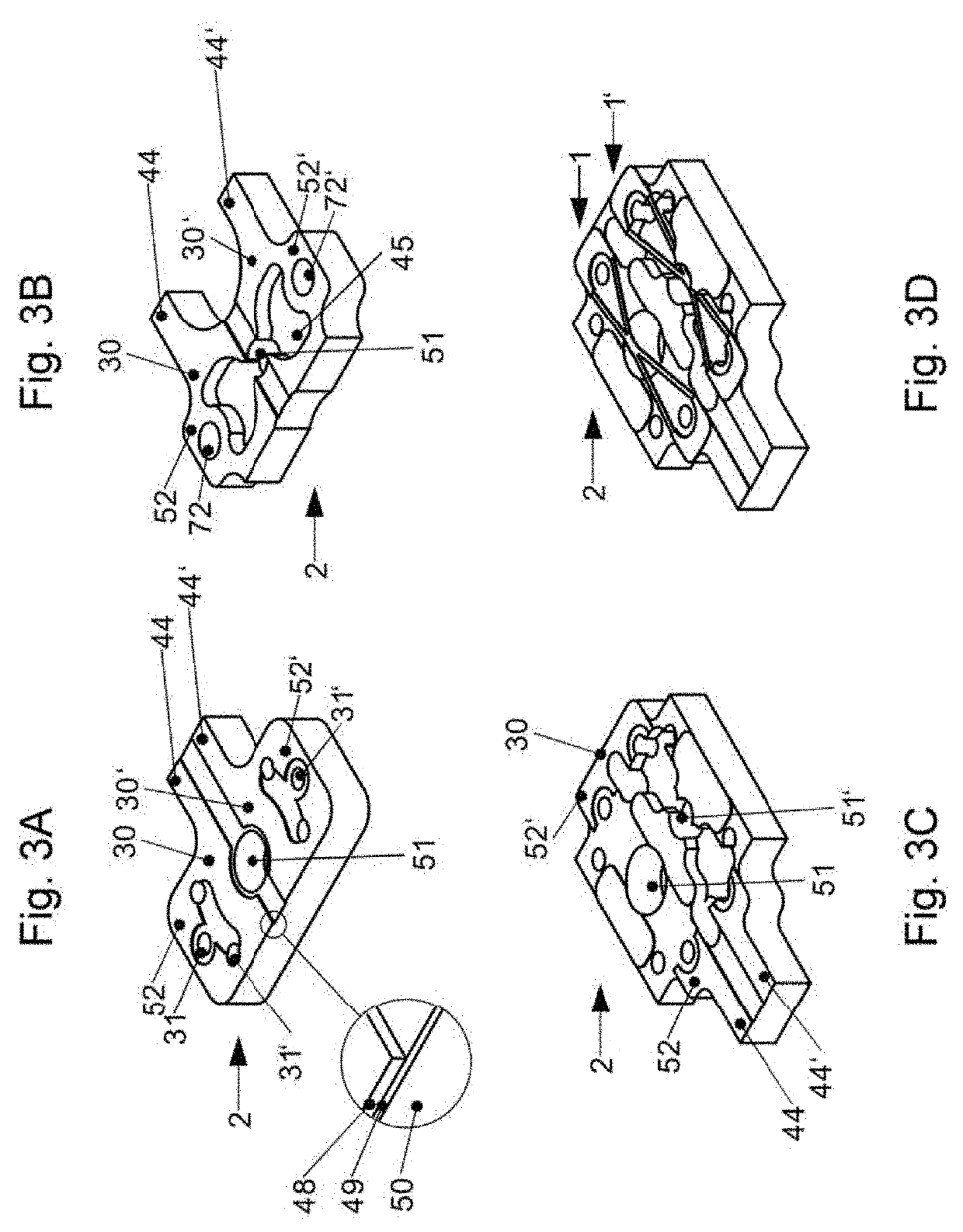 Valve having an actuator made of a shape memory alloy, with a flat geometry