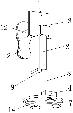 Foot nursing demonstration device for clinical nursing teaching