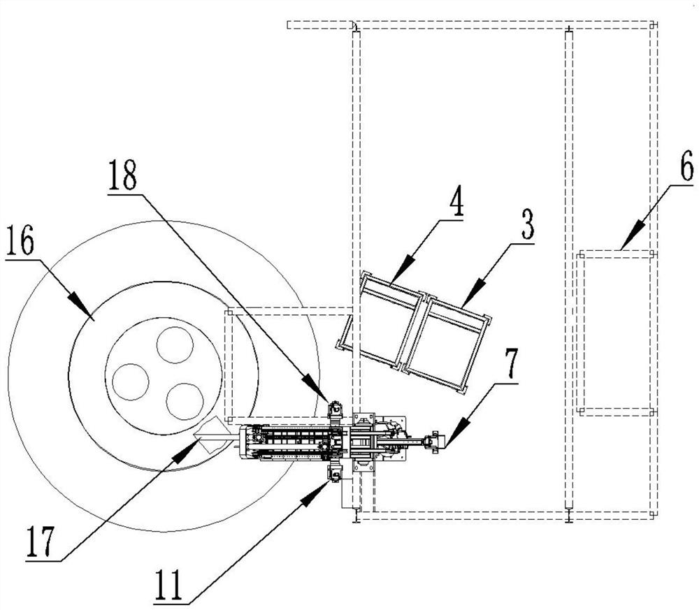 Robot automatic temperature measuring and sampling device and control system thereof