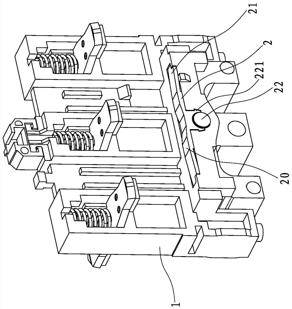 A contactor reducing friction buffer structure