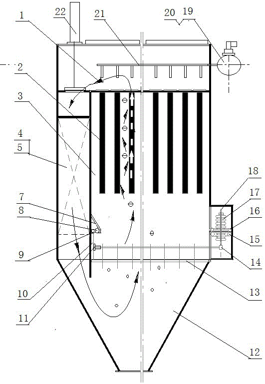 Dust-electrical-charge bag dust collector