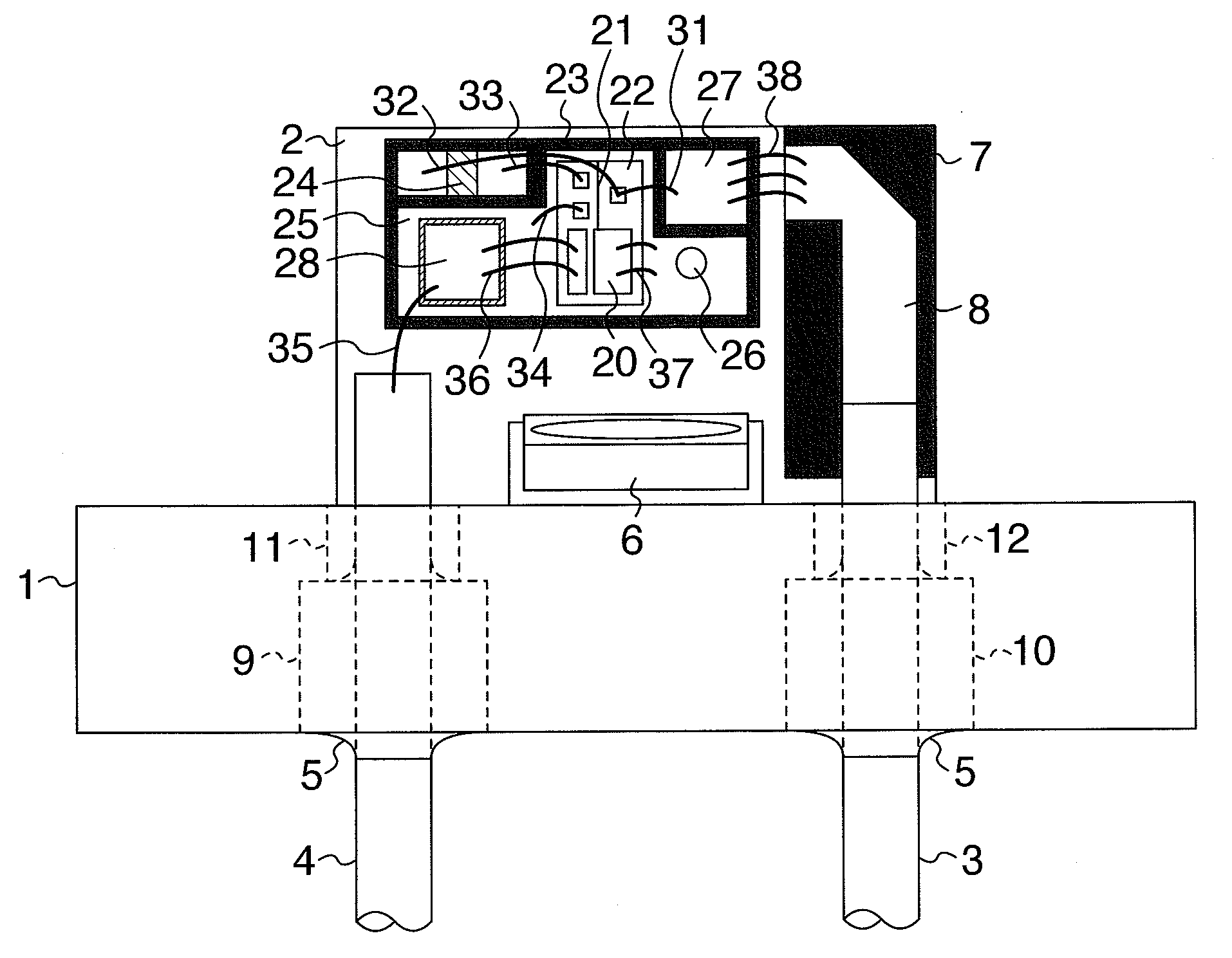 Semiconductor element mounting board and optical transmission module