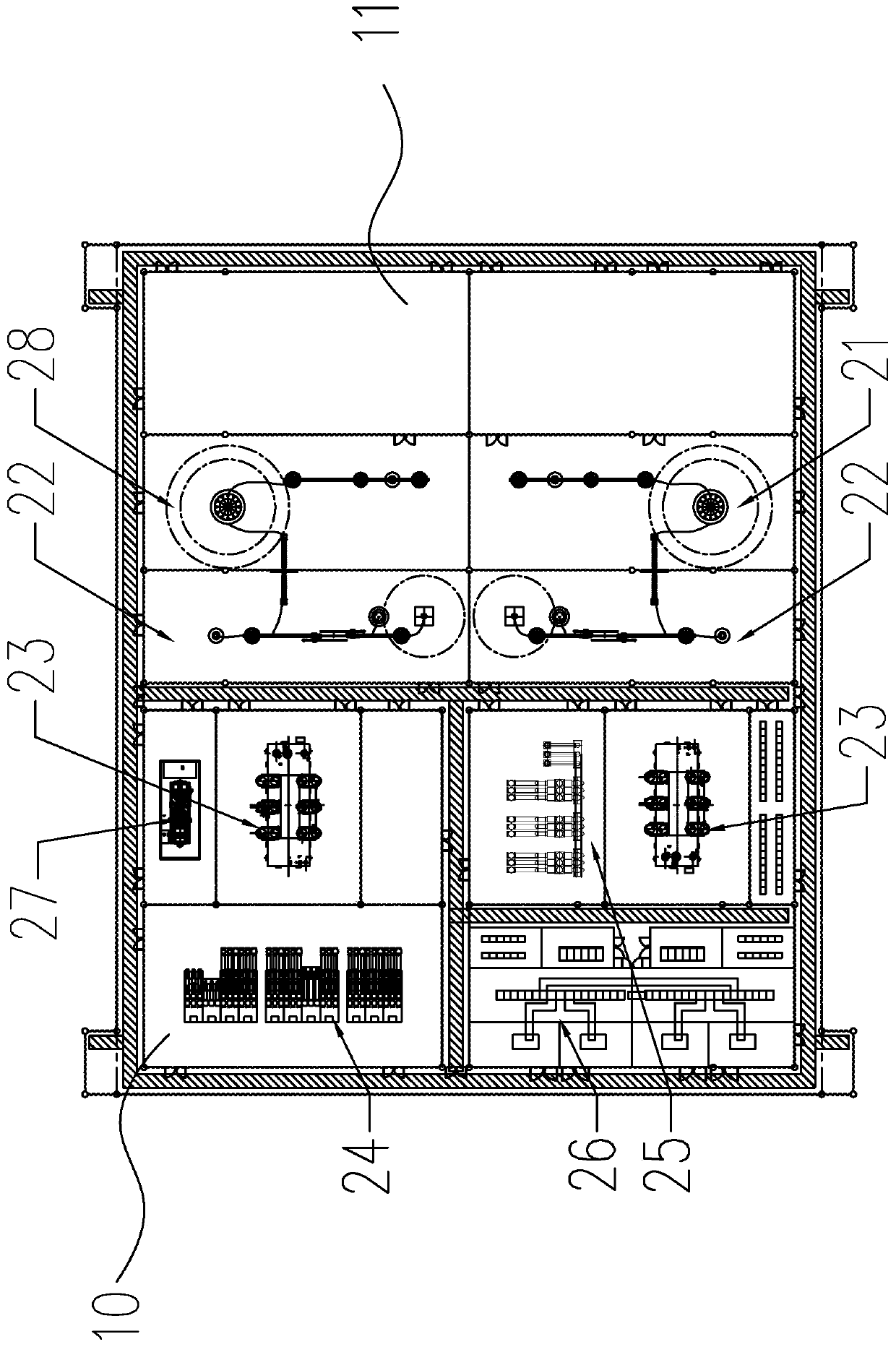 Offshore convertor station for flexible direct-current power transmission system