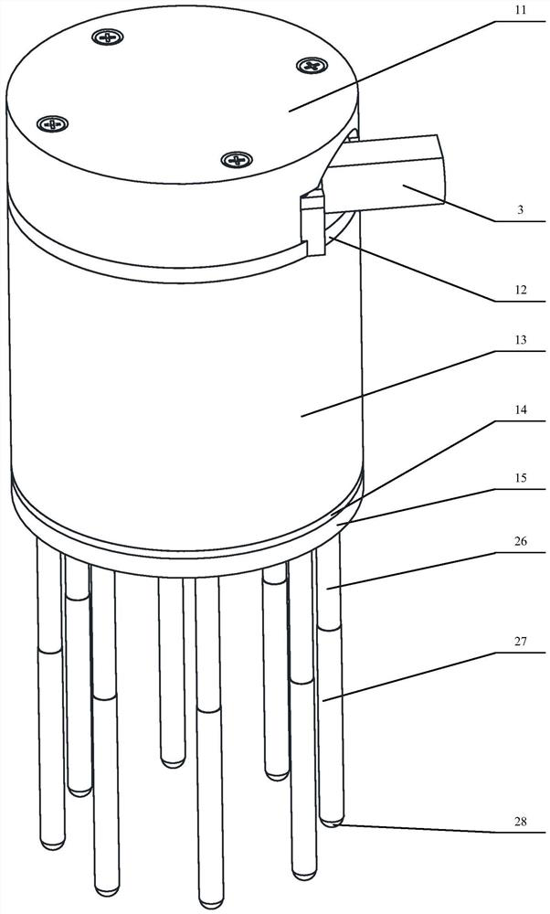 Gathering fast grab sliding bar adaptive robot hand device