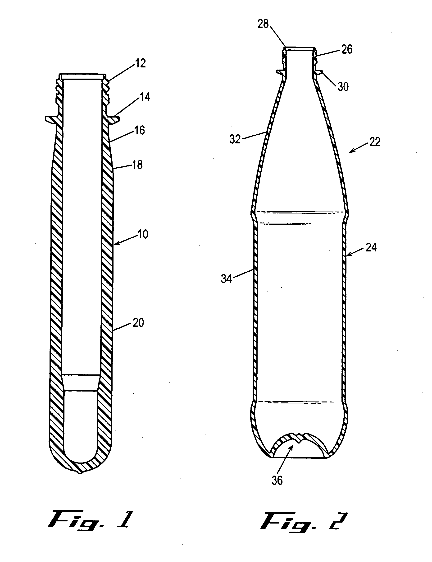 PET with stress cracking resistance, preform and container made therewith and method