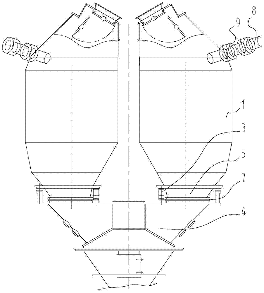 Purging device and process of blast furnace batch tank weighing system