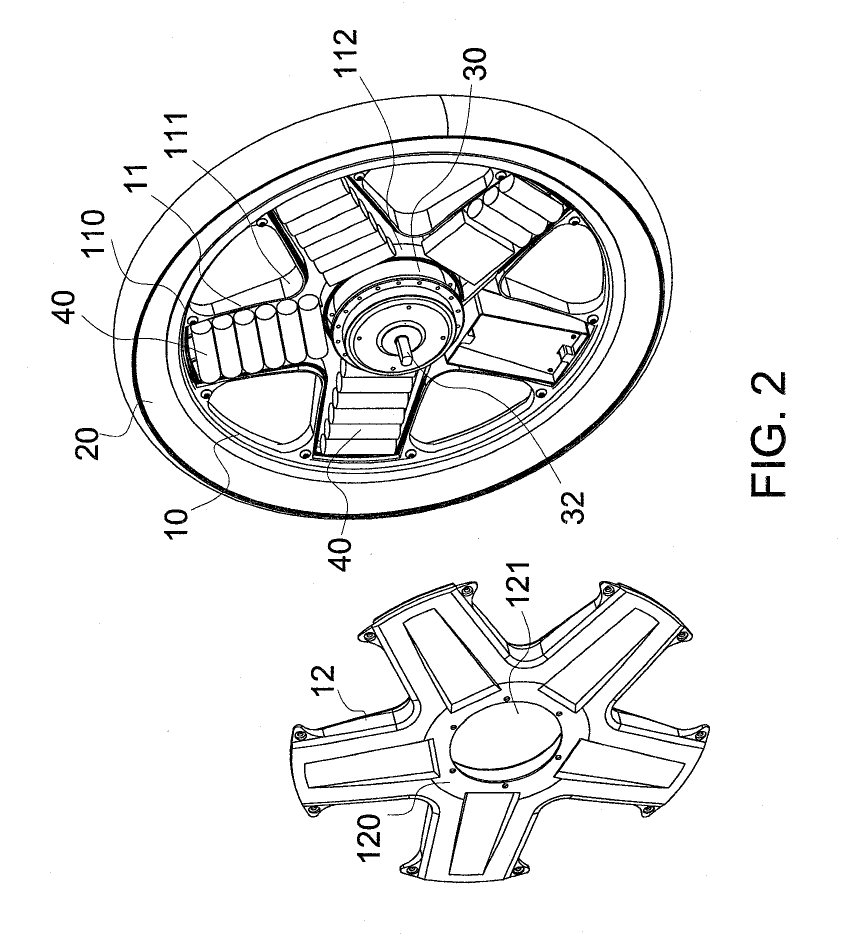 Electric wheel for electric vehicles