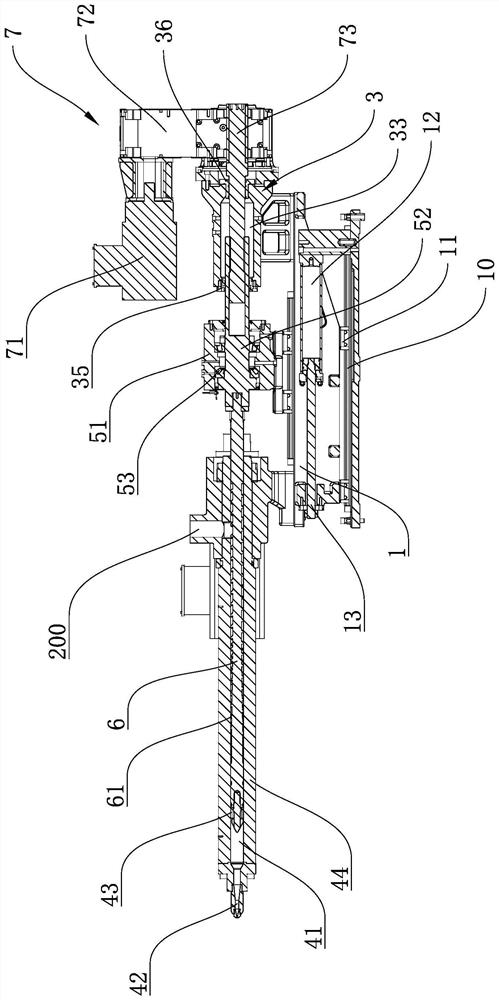 High-speed low-inertia structure applied to injection molding machine and injection molding machine with high-speed low-inertia structure