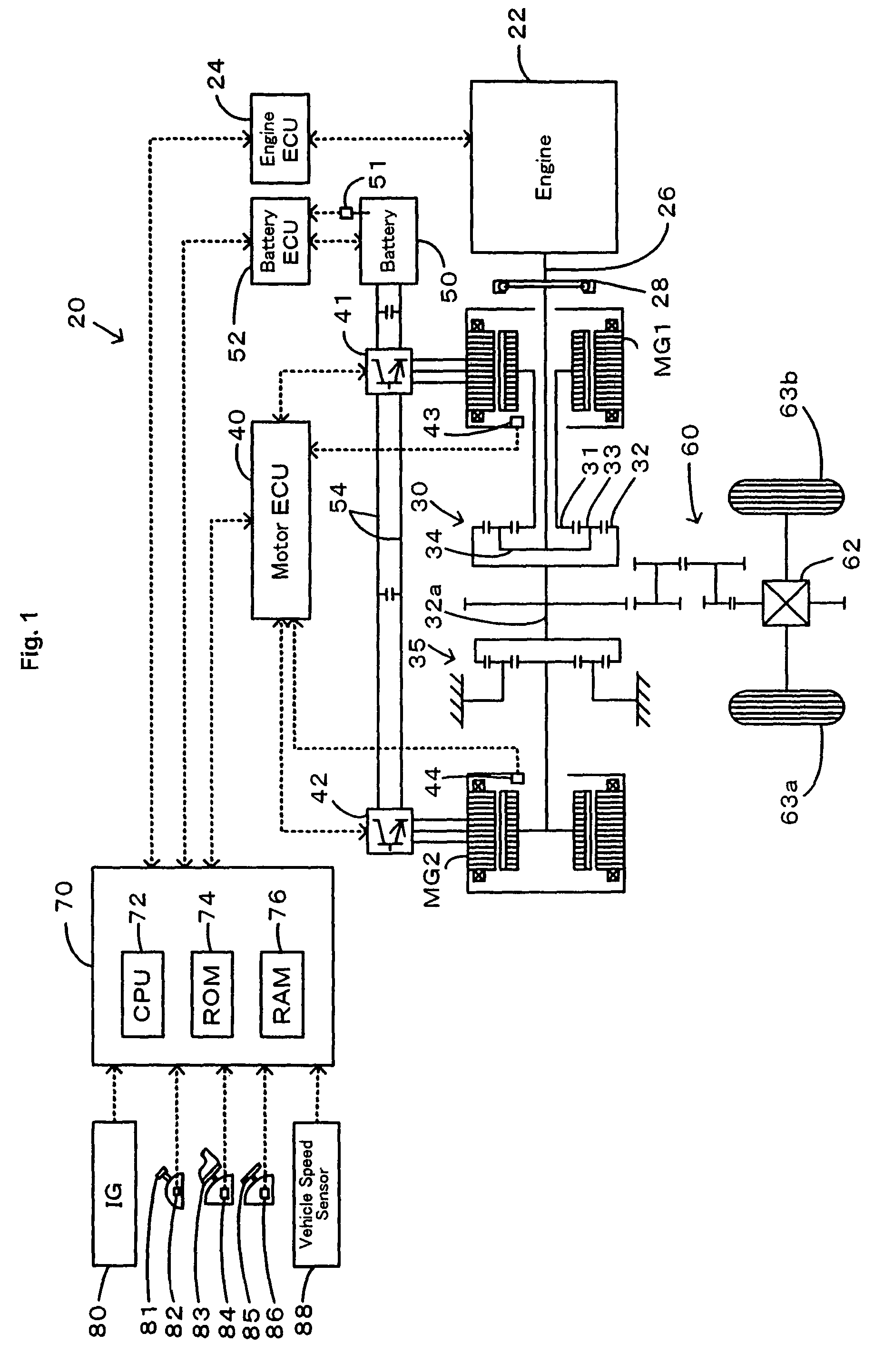 Internal combustion engine apparatus, vehicle and control method of internal combustion engine apparatus