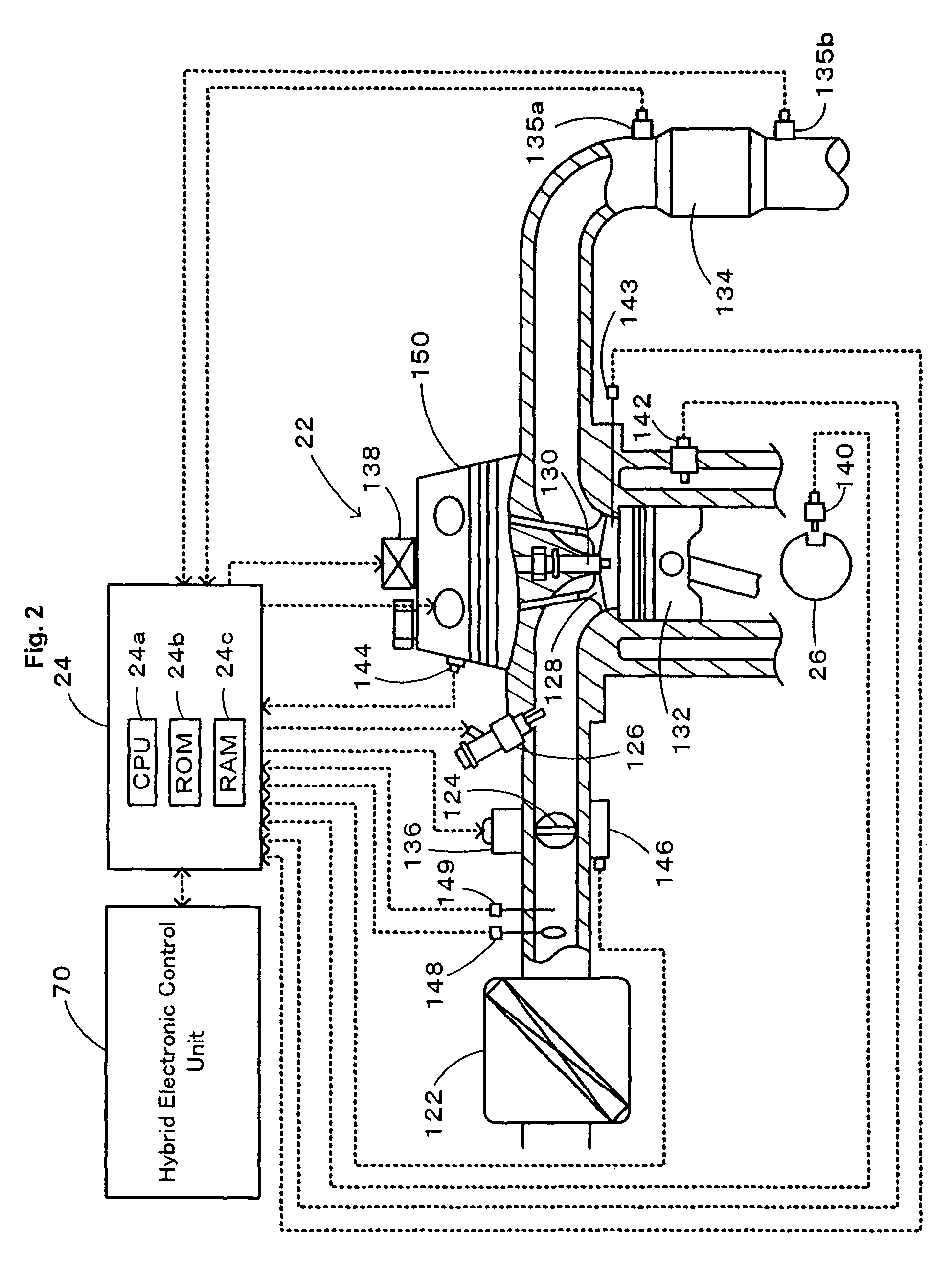 Internal combustion engine apparatus, vehicle and control method of internal combustion engine apparatus