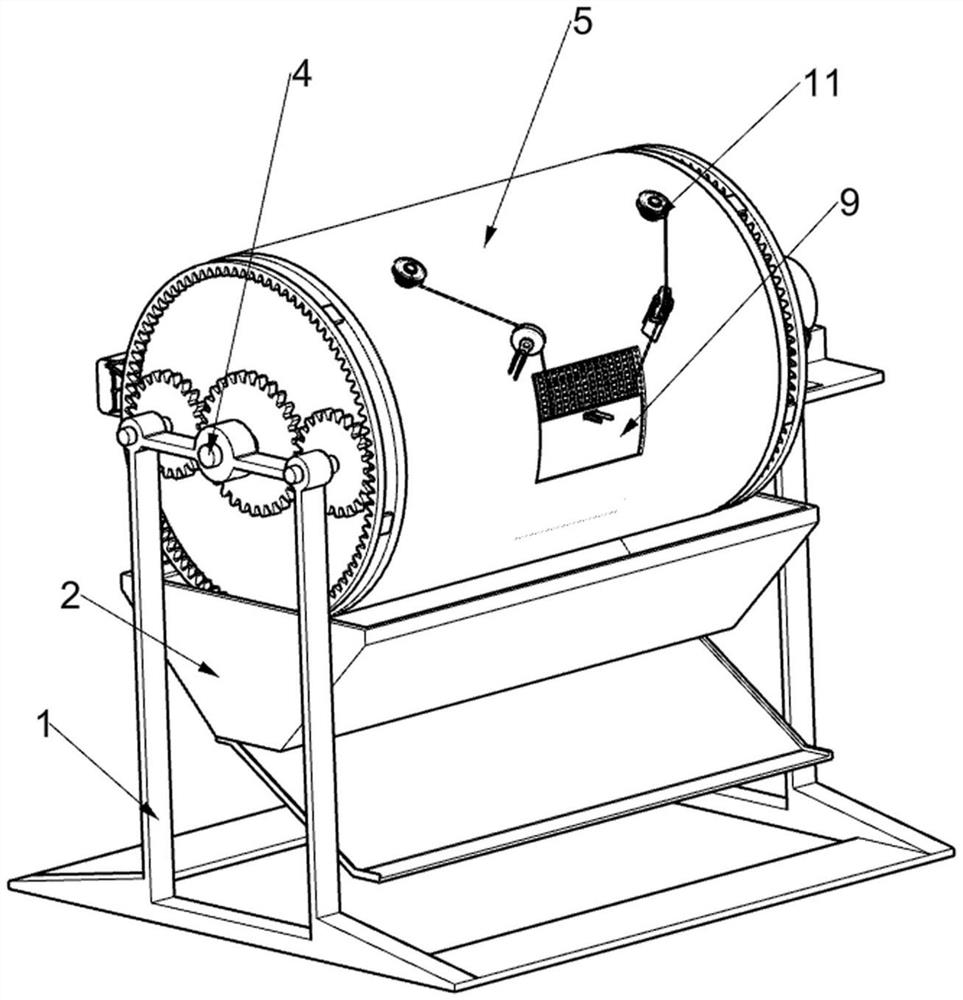 A powder ball milling device that is convenient for discharging