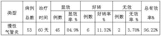 Medicine for treating chronic bronchitis and preparation method thereof