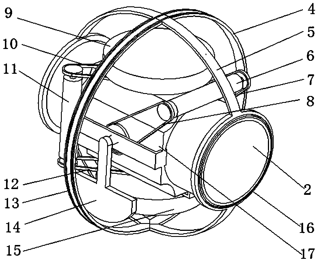 Under-actuated spherical underwater robot with flexible movement