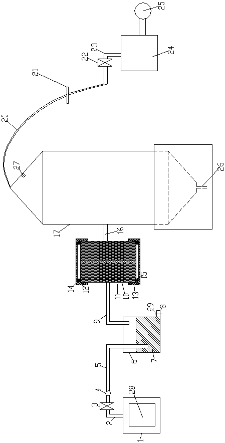 Methane mixed gas purification device on basis of chemical reaction and method for applying methane mixed gas purification device