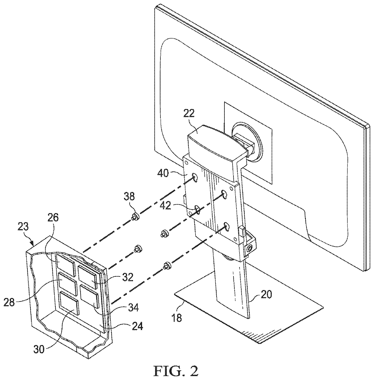 Information handling system universal monitor mount