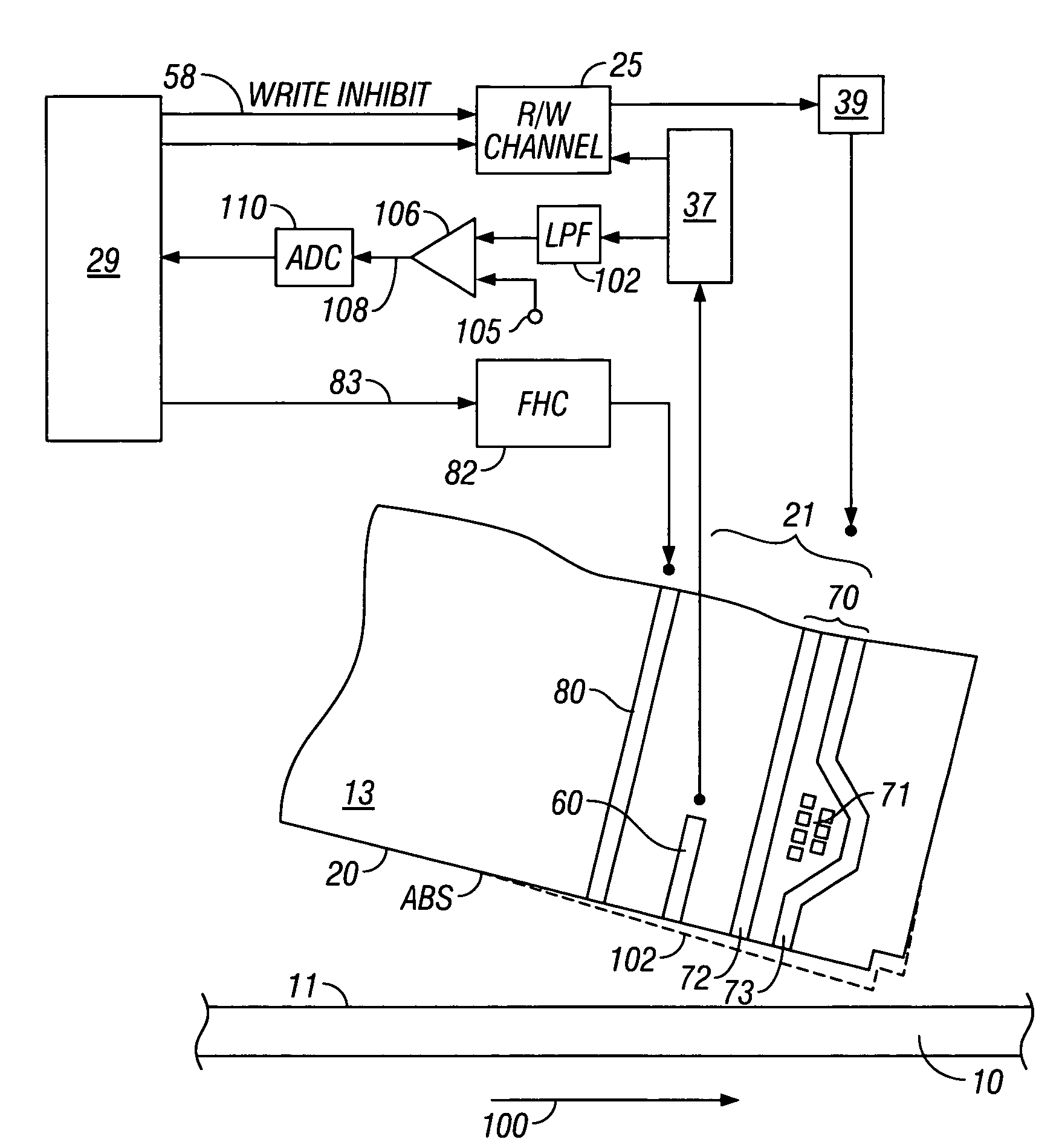 System and method for determining head-disk contact in a magnetic recording disk drive by magnetoresistive signal amplitude