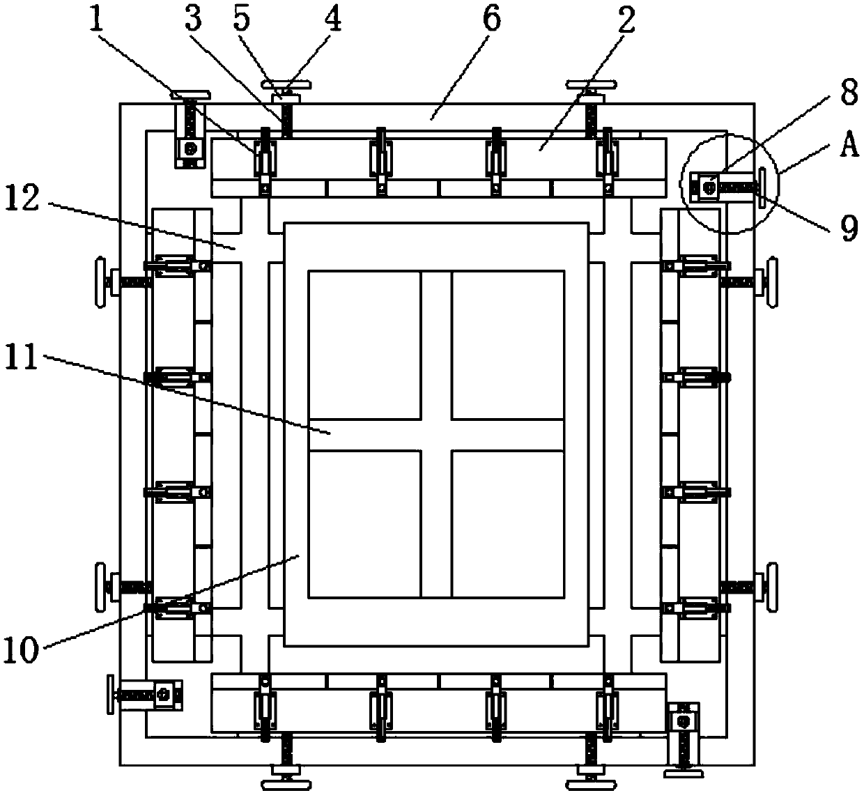 Manual net pulling machine convenient for fixing cloth