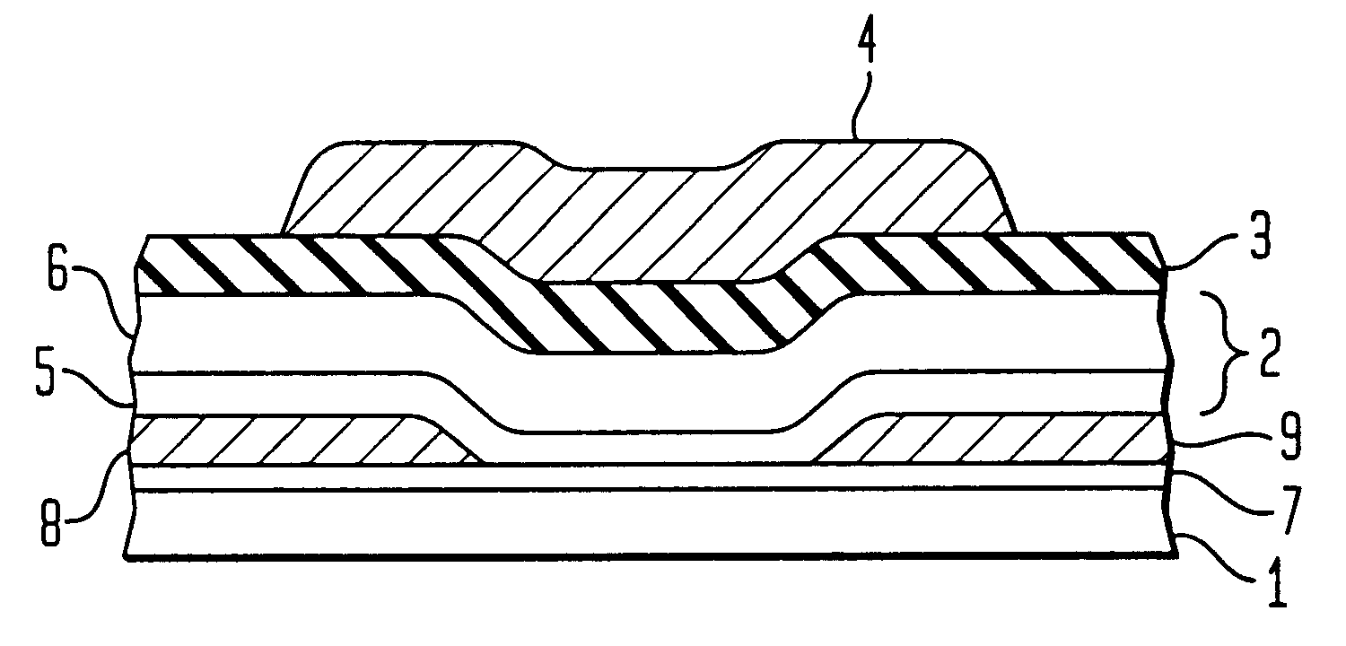 Thin film transistor including an amorphous layer and a high-defect density layer