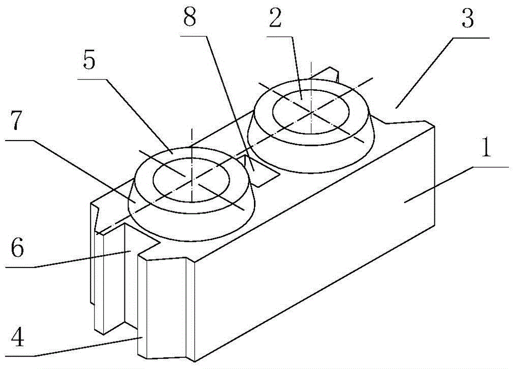 Mortar-free building block for eliminating energy and reducing shock