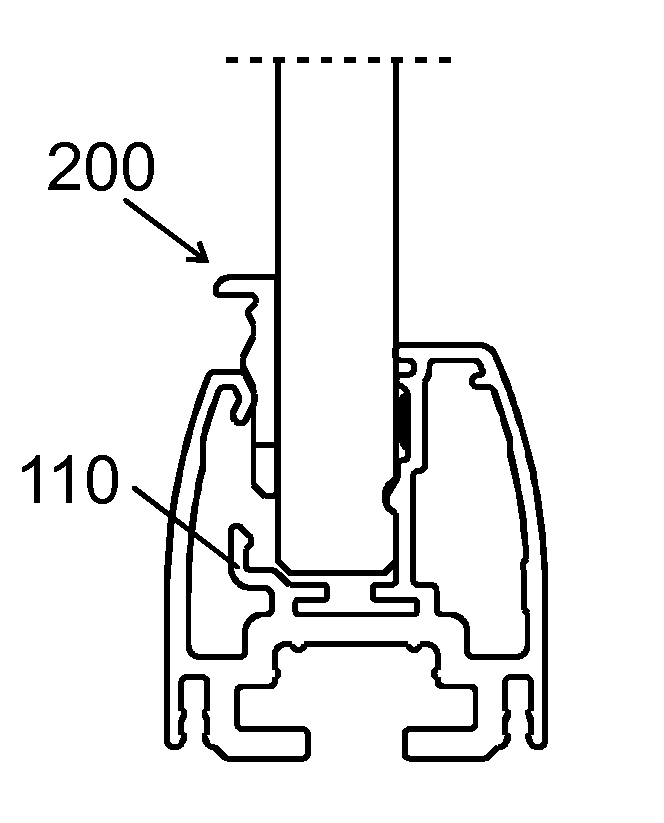 Profile bar to be locked to a panel, and a panel system